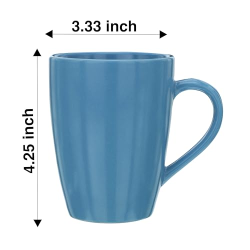 CRAF10 Exquisite Solid Ceramic Coffee Mugs - Light Blue Color,Microwave Safe- 340ml Capacity, Dishwasher & Freezer Safe - Image 3