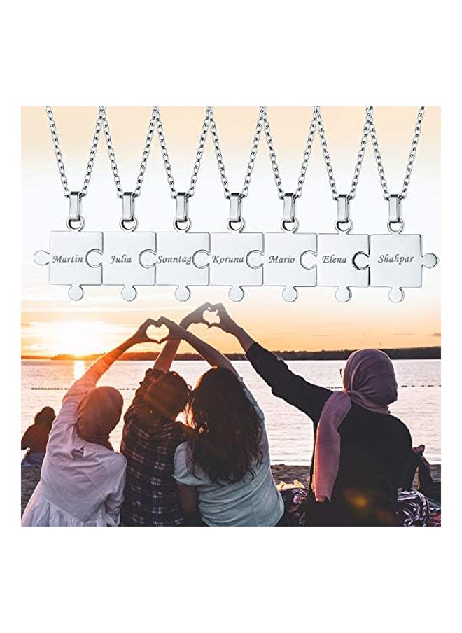 Generic - Family Necklace for 7 Silver Puzzle Matching Necklace - Image 1