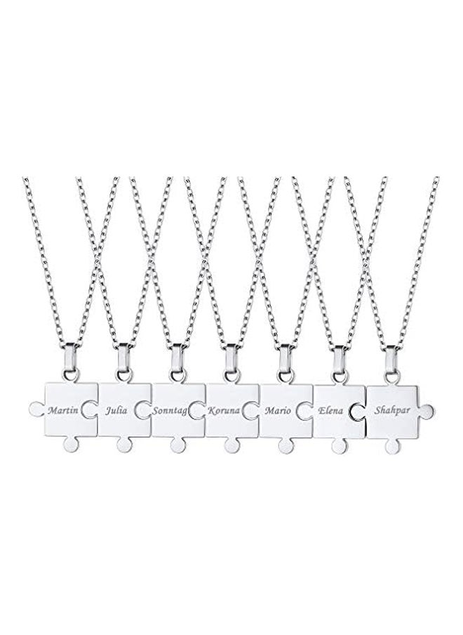 Generic - Family Necklace for 7 Silver Puzzle Matching Necklace - Image 1