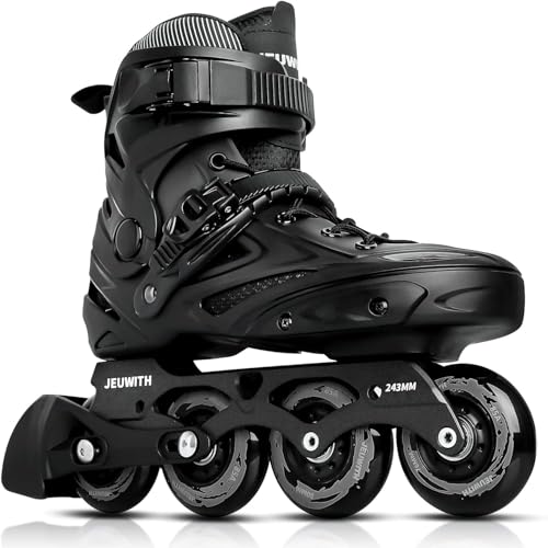 JEUWITH Inline Skates for Women Men Outdoor Street Blades Roller Adult Male Female Professional Fitness Roller Skates Blades for Unisex Black Men354Women455235cm - Image 1