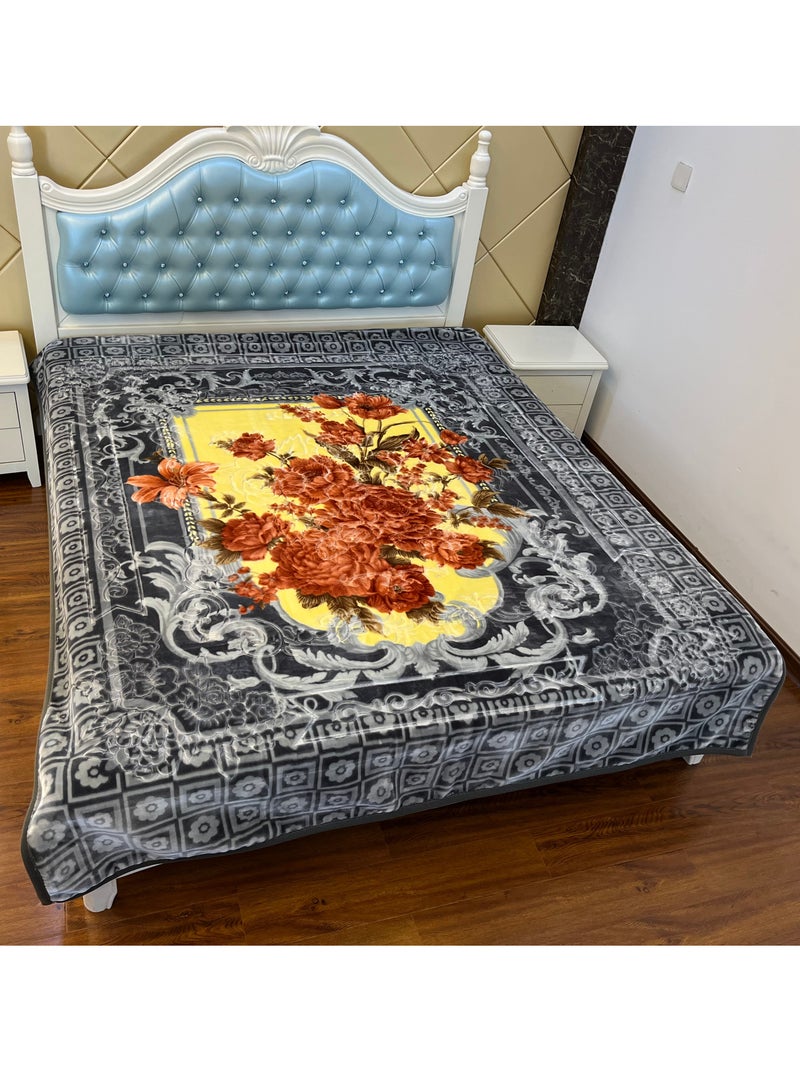 ستارجولد بطانية غائمة فاخرة مزدوجة الطبقات 100٪ بوليستر سبن غزل تم الحصول عليها من البوليستر البكر وهو مناسب لفصل الشتاء وموسم الأمطار 160 × 240 سم