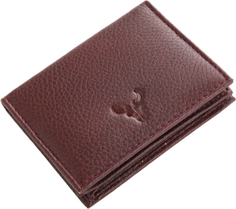 Napa Hide ® Mens Leather Wallet (Maroon) - Image 1