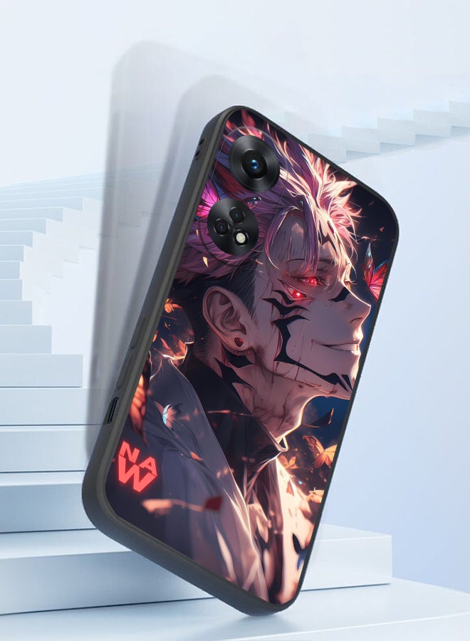 Protective Shockproof Case Cover For OPPO Reno8 T 4G Sukuna Jujutsu Kaisen Fanart Anime Drawing