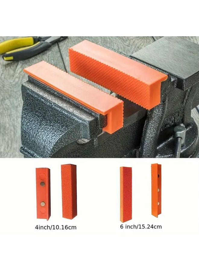 2 Pack Magnetic Vise Jaw Protector Strips 6 Inch Polypropylene Non Slip Safety Guards - Image 2