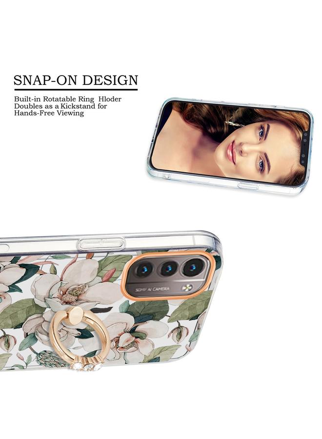 اس-توب جراب لهاتف Nokia G21 / G11 Ring IMD Flowers TPU - Image 3