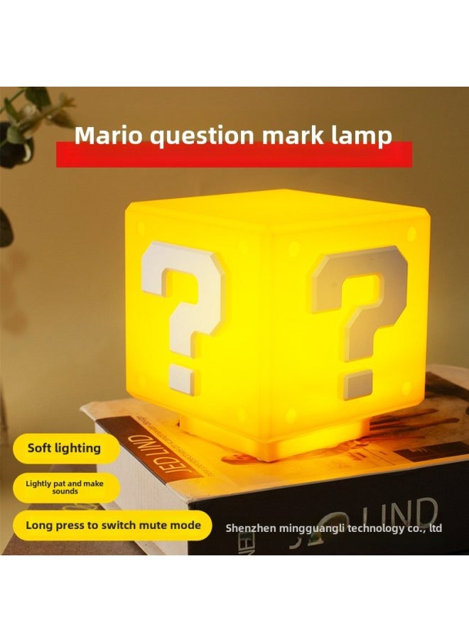 Generic Mario Colorful Question Mark Sound LED Night Light USB Rechargeable Atmosphere Lamp For Bedroom Competition Room Bedroom-Light Color:Exclamation Mark Light 1 500 MA  - Image 2