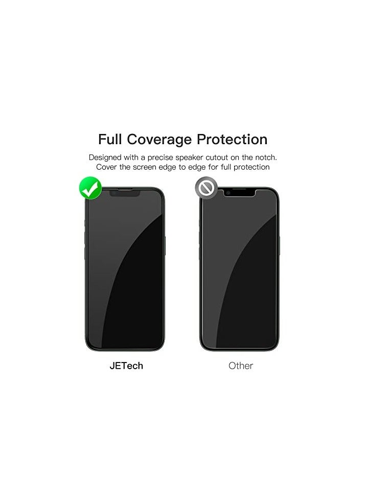 JETech Full Coverage Screen Protector for iPhone 13 Pro Max 6.7-Inch, Black Edge Tempered Glass Film with Easy Installation Tool, Case-Friendly, HD Clear, 3-Pack - Image 2