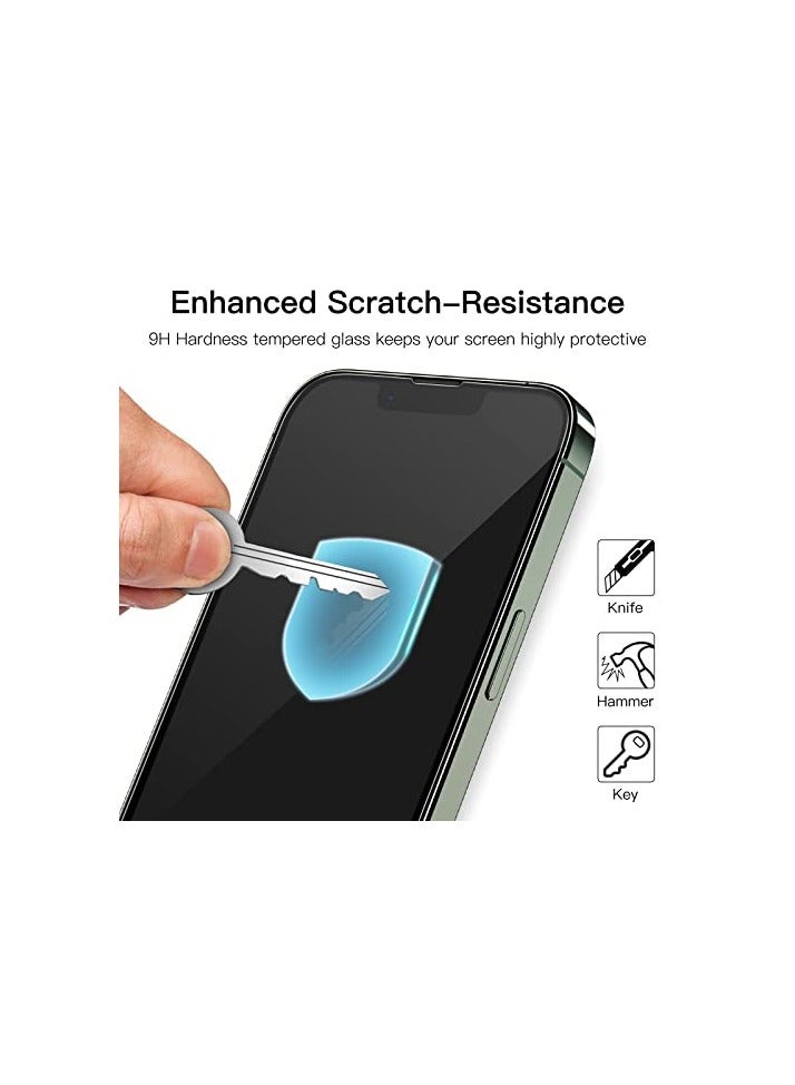 JETech Full Coverage Screen Protector for iPhone 13 Pro Max 6.7-Inch, Black Edge Tempered Glass Film with Easy Installation Tool, Case-Friendly, HD Clear, 3-Pack - Image 5