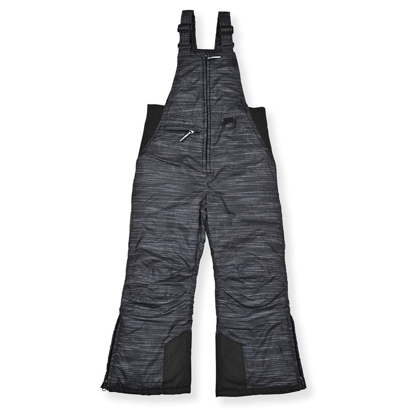 Arctic Quest Boys Classic Snow Bib Ski Pants Overalls Winter Snowsuit WaterResistant Windproof Outdoor Rain Bib Black Spacedye 78