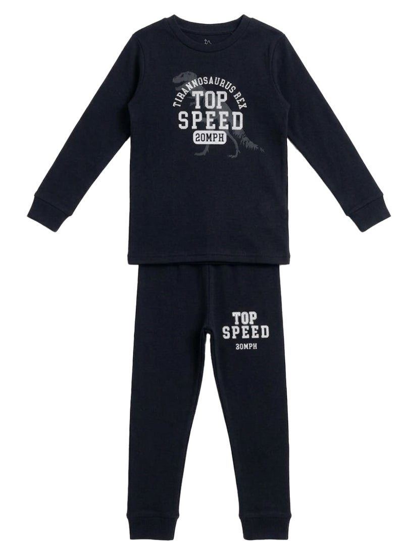 طقم بيجاما ربيعي للأولاد، ملابس نوم ناعمة ومريحة للأطفال بعمر سنتين ملابس نوم خفيفة الوزن ومريحة، مثالية لوقت النوم المريح والاستخدام اليومي - Image 1