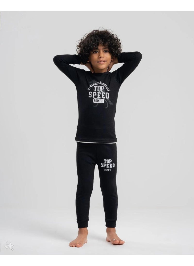 طقم بيجاما ربيعي للأولاد، ملابس نوم ناعمة ومريحة للأطفال بعمر سنتين ملابس نوم خفيفة الوزن ومريحة، مثالية لوقت النوم المريح والاستخدام اليومي - Image 3