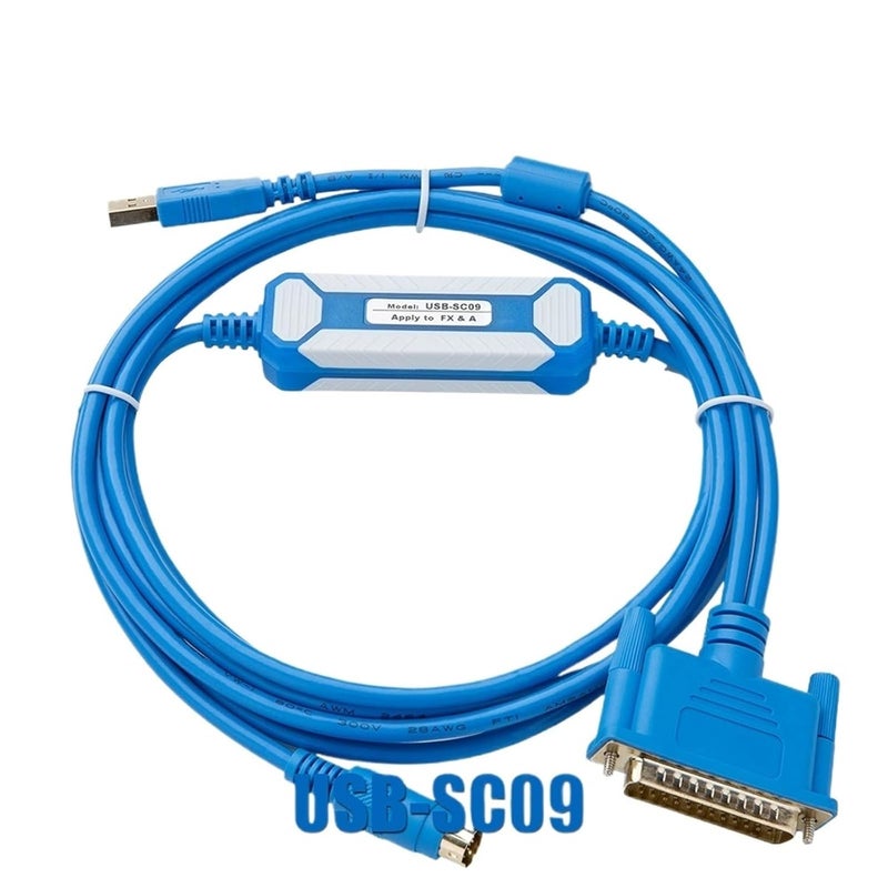 كابل USB-SC09 مناسب لسلسلة FX/A FX1N 2N 1S 3U تصميم كابل البرمجة SC-09 البيانات (نسخة مطلي بالذهب) - Image 3