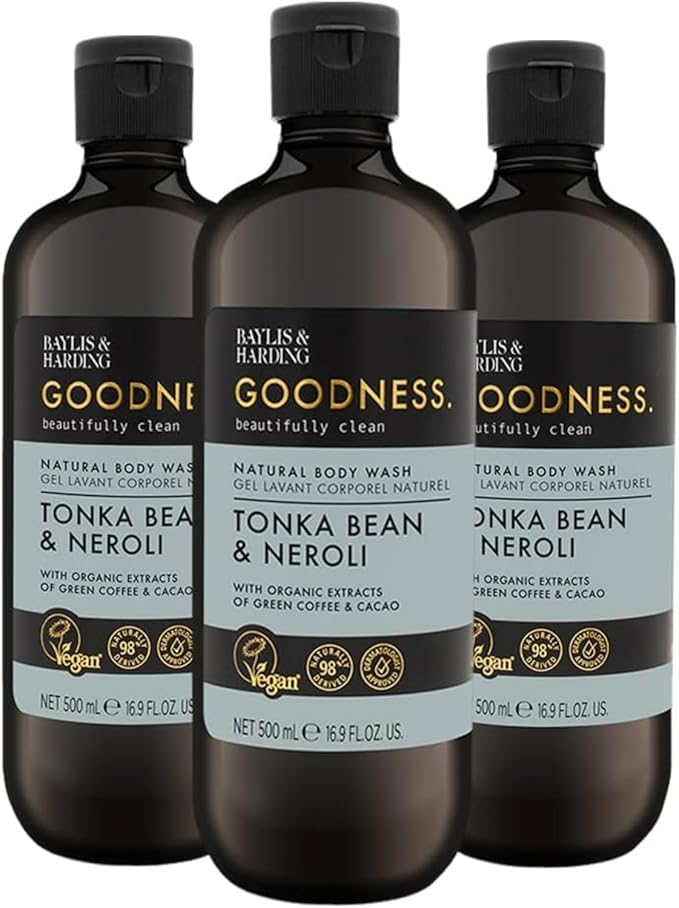 Baylis & Harding Baylis Harding Goodness Tonka Bean Neroli Hand Wash 500 ml Pack of 3 Vegan Friendly - Image 1