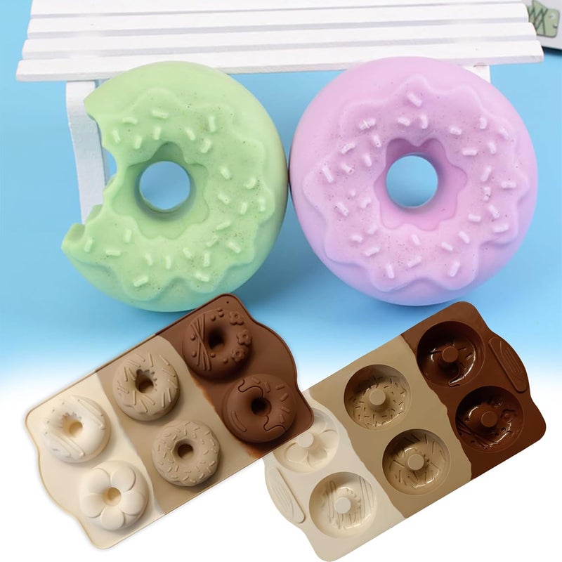 MoldBerry Mini Donut Cake Pan 6Cavity Silicone Fluted Tube Cake Pans NonStick Silicone Molds for Donut Jelly Cupcake Doughnut Donut Cake Bread Donut Making Mould - Image 5
