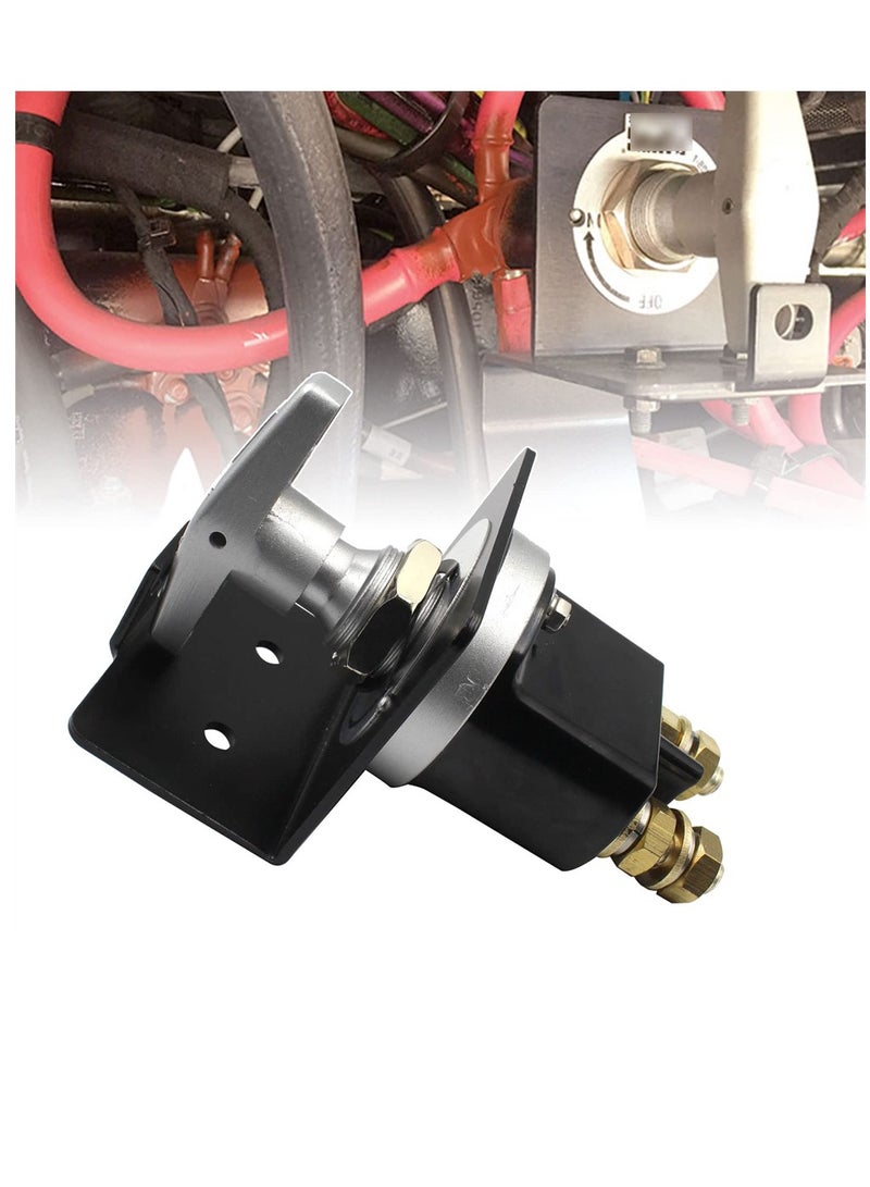 Battery Disconnect Switch, Disconnect Switch with Lockout Plate Fits Negative Battery Doctor Replace 20247, 12-36V Battery Kill Switch Fixed Handle Isolator for Car, Auto, RV and Boat - Image 2