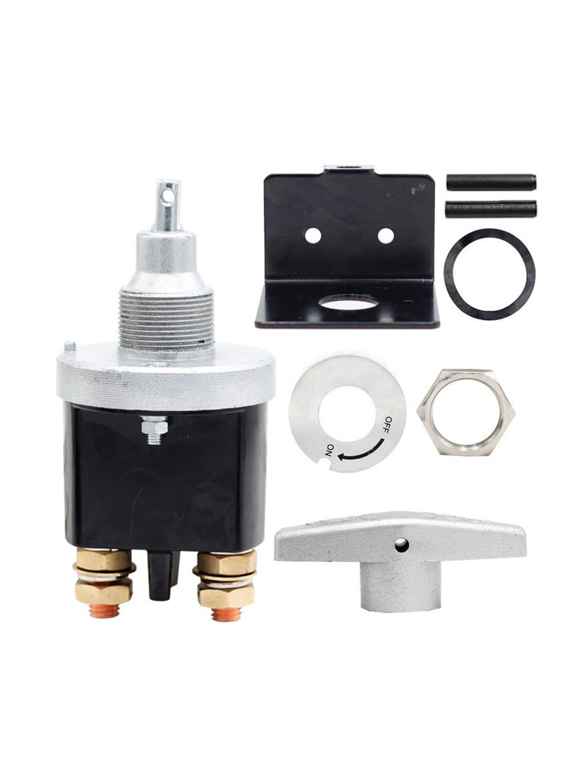 Battery Disconnect Switch, Disconnect Switch with Lockout Plate Fits Negative Battery Doctor Replace 20247, 12-36V Battery Kill Switch Fixed Handle Isolator for Car, Auto, RV and Boat - Image 1