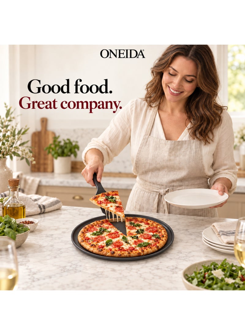 Oneida Bliss 16 Inch Pizza Pan, Metallic Black, Heavy-Duty Carbon Steel, Whitford Non-Stick Silicone Coating, Oven Safe up to 400°F - Image 5