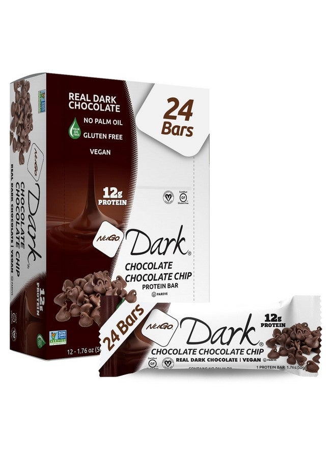 Health & Household Nugo Dark Chocolate Chocolate Chip, 12G Vegan Protein, 200 Calorie, Gluten Free, 24 Count  - Image 1