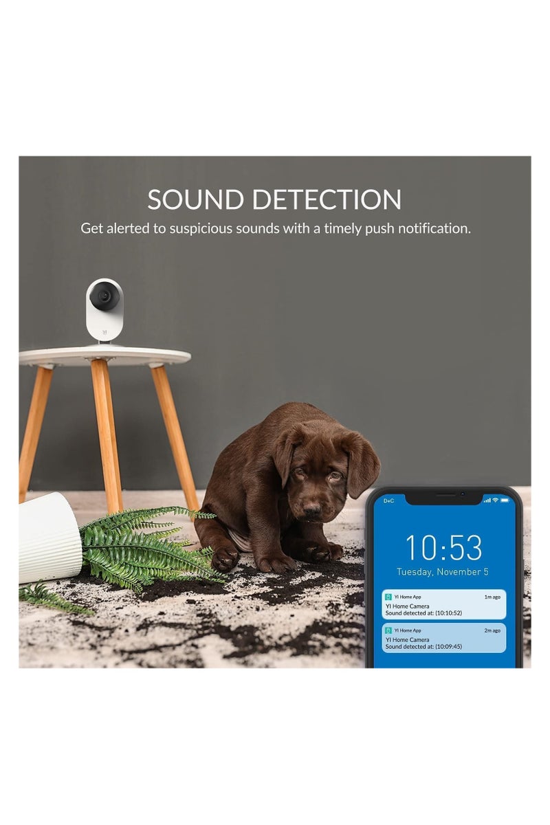 YI Technology YI Y4 Pro 2K Home Security Camera, 2.4Ghz Indoor Camera with Person, Vehicle, Animal Detection, Phone App for Baby, Pet, Dog Monitoring, Compatible with Alexa and Google Assistant - Image 4
