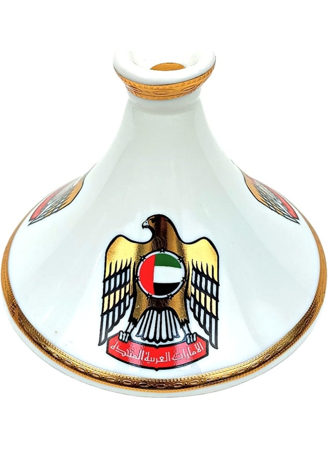 AKDC AKDC Special Design Ceramic Tajine UAE National Day Celebrations Tagine Pot Non Stick for Home Kitchen Restaurant United Arab Emirates Flag Days Logo Design Cooking Pots Casserole (10" Inch - 25cm)  - Image 4