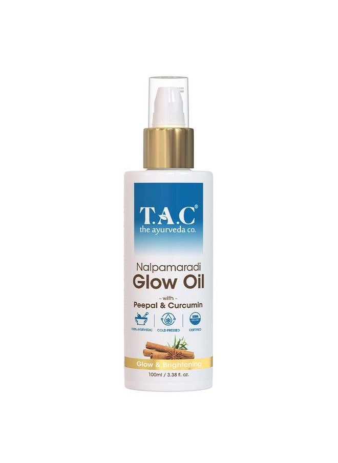 TAC - The Ayurveda Co. - Nalpamaradi Glow Oil For Brightening And Glowing Skin With Peepal & Curcumin For Women & Men 100% Ayurvedic Oil 100Ml - Image 1