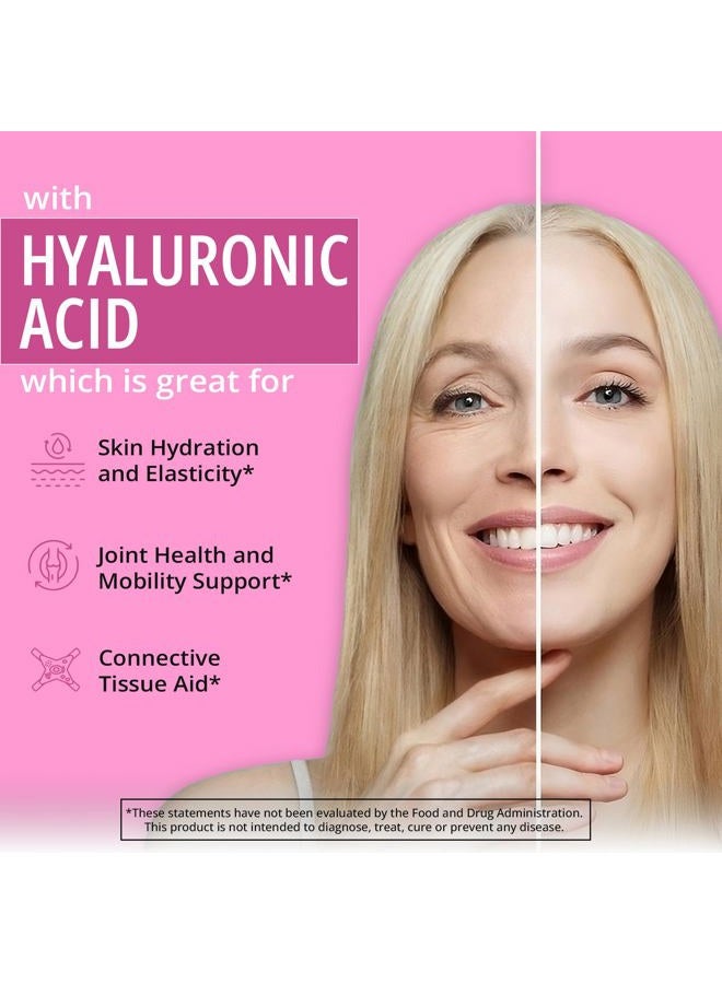 HAPPY HEALTHY HIPPIE Vegan Collagen Builder w/ Hyaluronic Acid – Hair Skin and Nails Vitamins for Youthful Glow | Keratin & Elastin Booster | Bones, Cartilage, Tendons | Vitamin A, L-Lysine | Vegetarian | Non-GMO, 60 Ct - Image 2