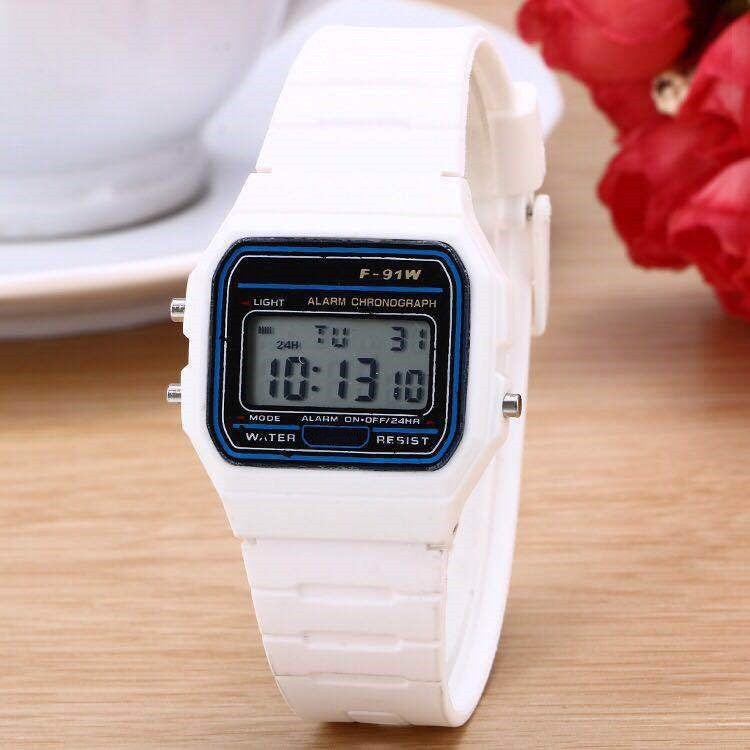 Ultra-Thin Multifunction Kids Digital Watch White 