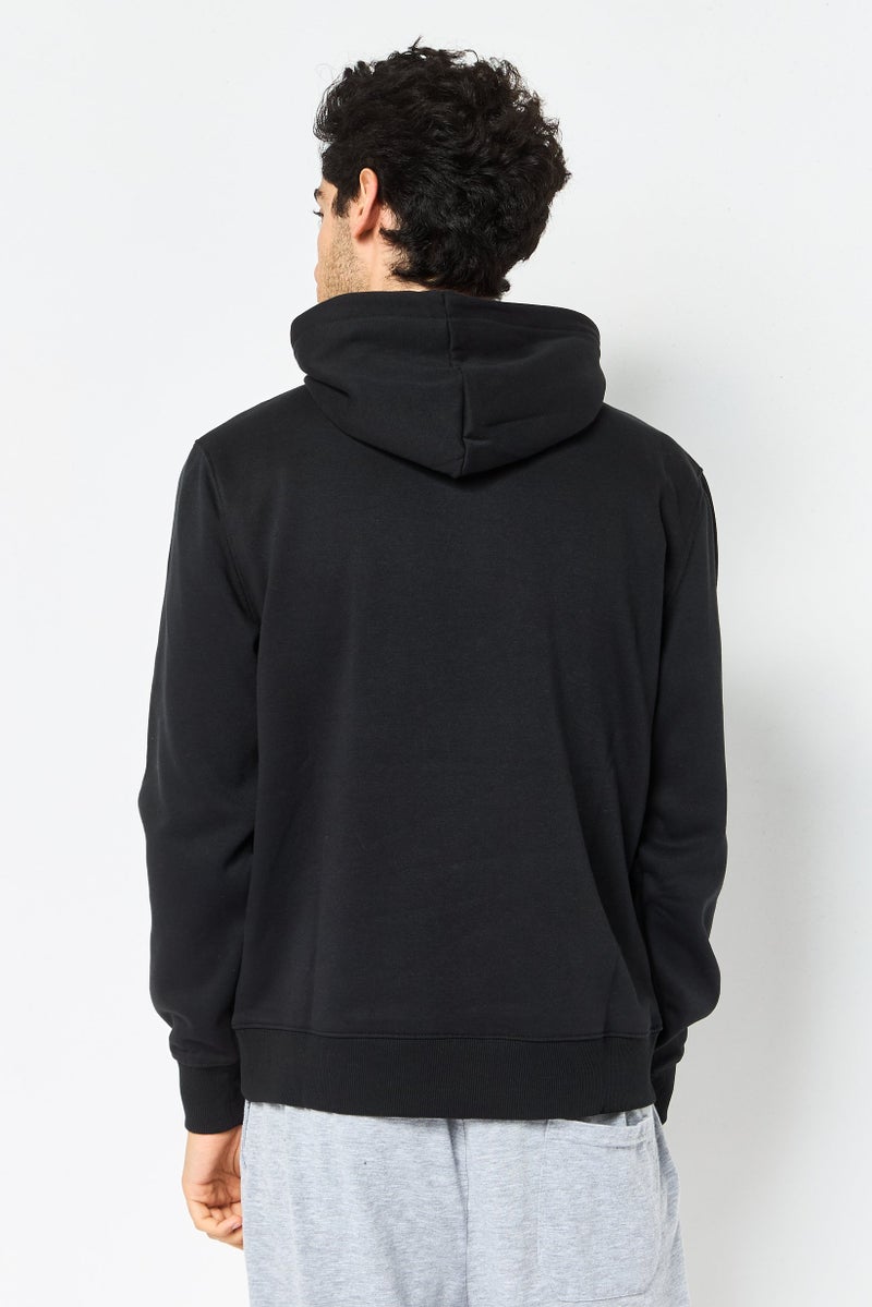 MESSI Men Sportswear Fit Long Sleeves Outdoor Hoodie, Black - Image 4