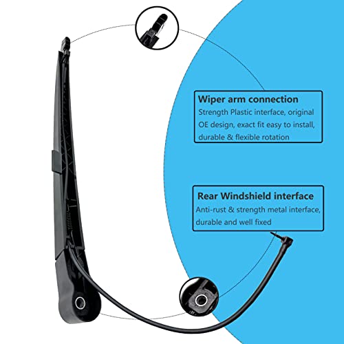 DAZOM Rear Window Wiper Arm & Blade Replacement for 2007-2013 Chevy Tahoe,Suburban / 2007-2014 Cadillac Escalade ESV / 2007-2013 GMC Yukon/Yukon XL 1500,2500 Rear Windshield Wiper Arm & Blade 15277756 - Image 4