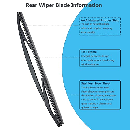 DAZOM Rear Window Wiper Arm & Blade Replacement for 2007-2013 Chevy Tahoe,Suburban / 2007-2014 Cadillac Escalade ESV / 2007-2013 GMC Yukon/Yukon XL 1500,2500 Rear Windshield Wiper Arm & Blade 15277756 - Image 5