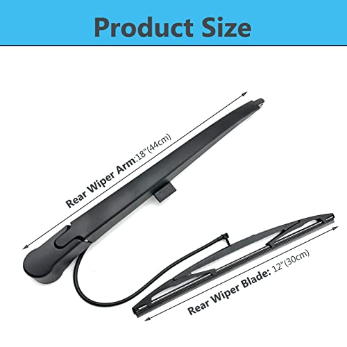 DAZOM Rear Window Wiper Arm & Blade Replacement for 2007-2013 Chevy Tahoe,Suburban / 2007-2014 Cadillac Escalade ESV / 2007-2013 GMC Yukon/Yukon XL 1500,2500 Rear Windshield Wiper Arm & Blade 15277756 - Image 3