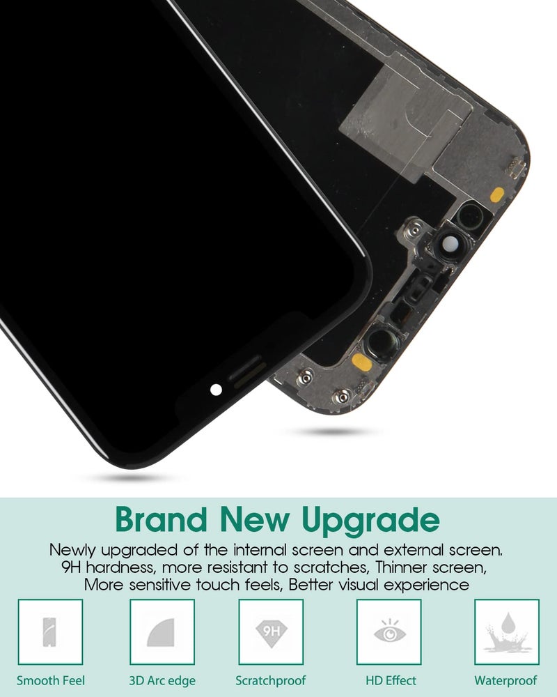 SRJTEK for iPhone 12 Mini Screen Replacement 3D Touch 5.4 Inch LCD Screen Replacement A2399 LCD Display A2176 Touch Digitizer Compatible with Model A2398,A2400,A2399 Assembly Repair Parts Kits(Black Incell) - Image 4