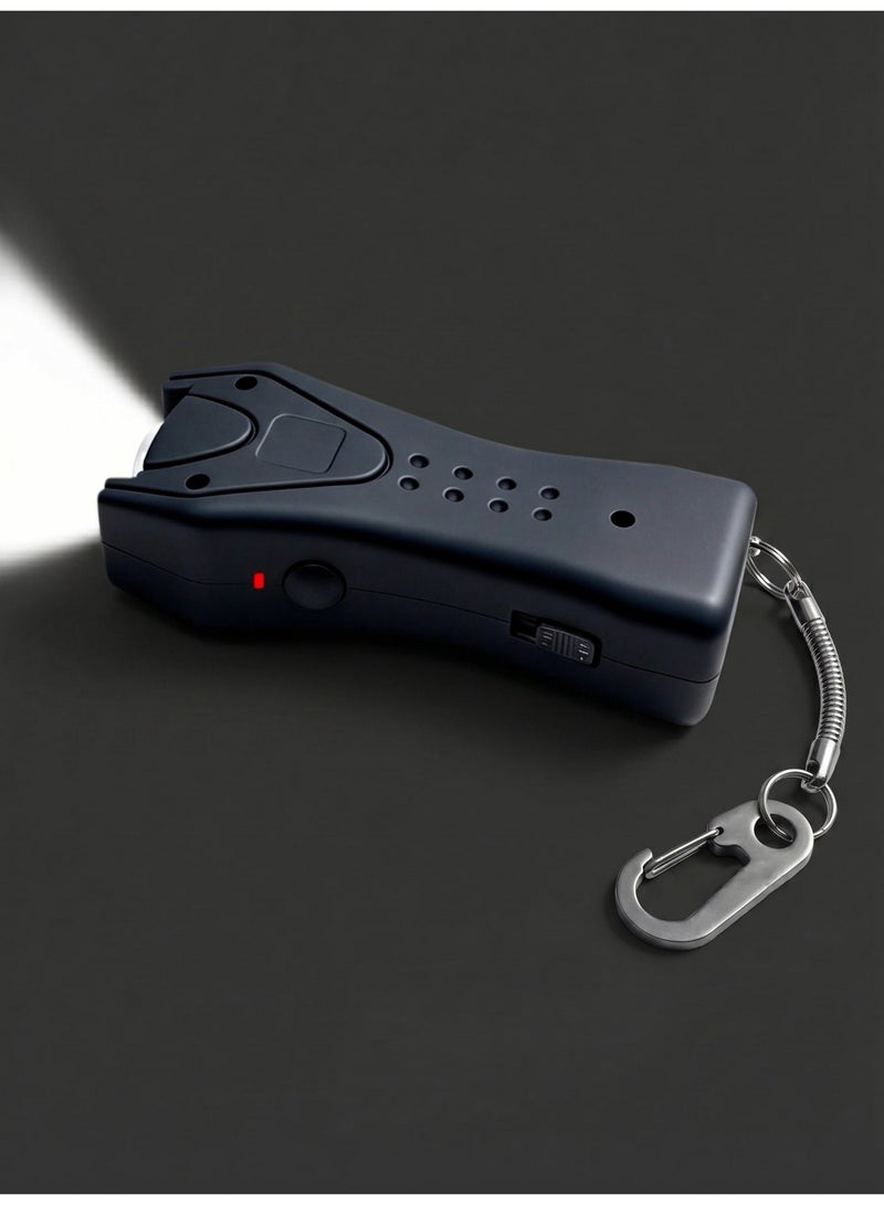 TEKRKEJ Portable USB-C Rechargeable Stun Flashlight for Outdoor & Self-Defense, Handheld LED Flashlight & Electric Shock Torch with Keychain for Personal Safety - Image 2