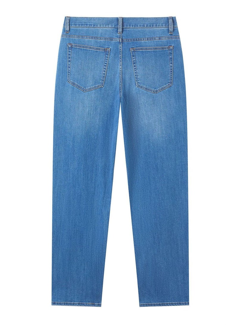 GIORDANO Men Straight Stretch Denim Indigo Jeans - Image 4