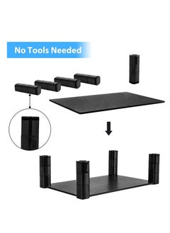 TYCOM Tycom Monitor Stand Riser, Desk Organizer for Laptop Computer,Monitor Stand for Printer, PC, Notebook, Save Space Laptop Stand Desk for Home and Office Use, Glass Black.  - Image 4