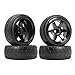 RC Station RC Drift Wheels and Tires Tyres 110 116 RC Wheels Preglued 4PCS 12mm Hex RC Wheels and Tires Tyres OD 258 with Foam Inserts for Traxxas Tamiya Kyosho HPI for 114 118 RC Off On Road - Image 3