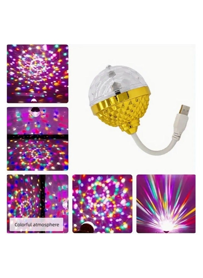 Colorful ambient lights, colorful spinning magic ball lights, USB disco light bulbs,  lights for home/car/dance/bar/wedding performances/clubs  - Image 1