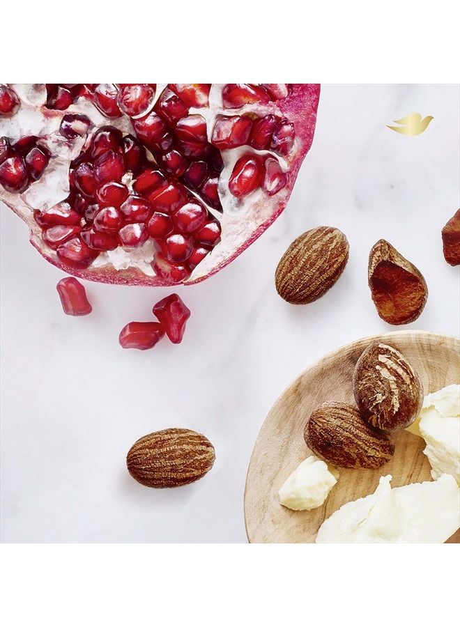 Dove مقشر الجسم المنزلي لنعومة وملمس حريري - مقشر الجسم بالرمان وزبدة الشيا - يقشر ويوفر تغذية دائمة 10.5 أونصة - Image 5