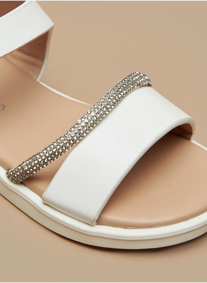 Flora Bella By Shoexpress - Girls Embellished Sandals With Hook And Loop Closure - Image 1