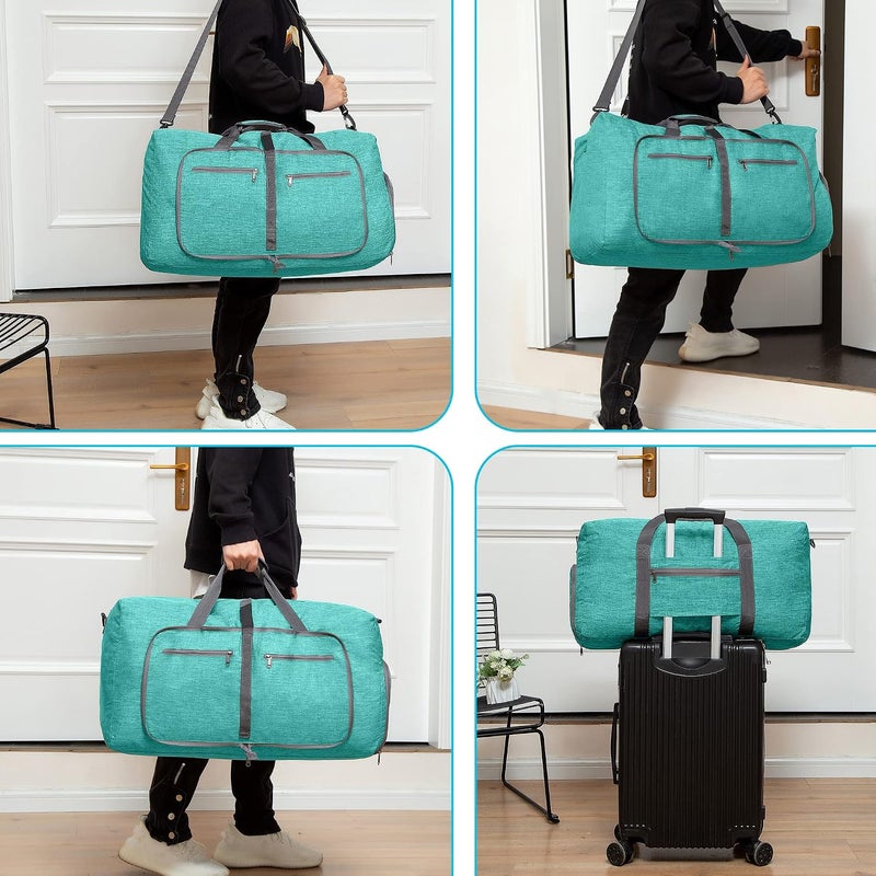 Vomgomfom Travel Duffle Bag for Men, 65L Foldable Travel Duffel Bag with Shoes Compartment Overnight Bag for Men Women Waterproof & Tear Resistant - Image 5