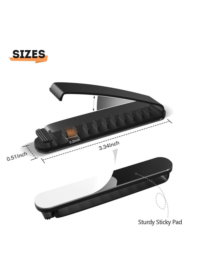 KASTWAVE Cable Clips, 3 Pack Cord Organizer Charger Cable Management for Organizing Home Office Desk Phone Car Cable Wire, Self Adhesive Cord Holders - Image 3