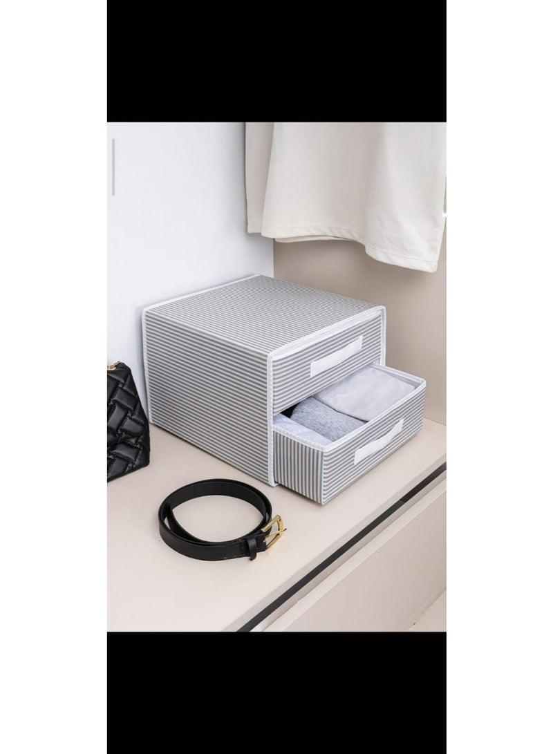 Foldable 2 DRAWER STORAGE BOX