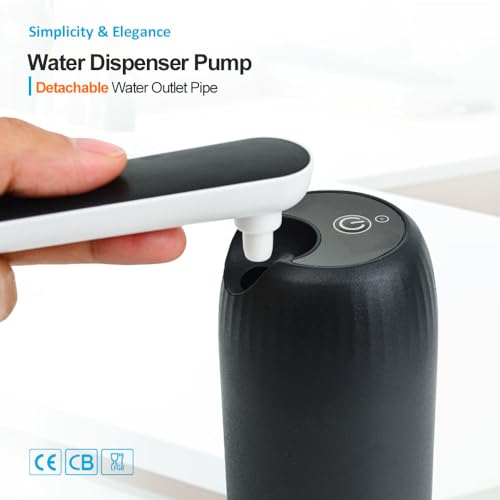 Konquer TimeS KTS Automatic Wireless Water Can Dispenser,with BPA Free, Food Grade Silicone Hose and with 2 Modes of Water Dispencing.(Square) - Image 5