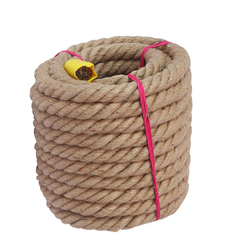 HAKZEON 15 Inch x 20 Ft Natural Jute Hemp Rope Jute Rope Thick Manila Ropes Twine Hemp Ropes for Crafts Camping Docks Decor Bundling Porch Swing