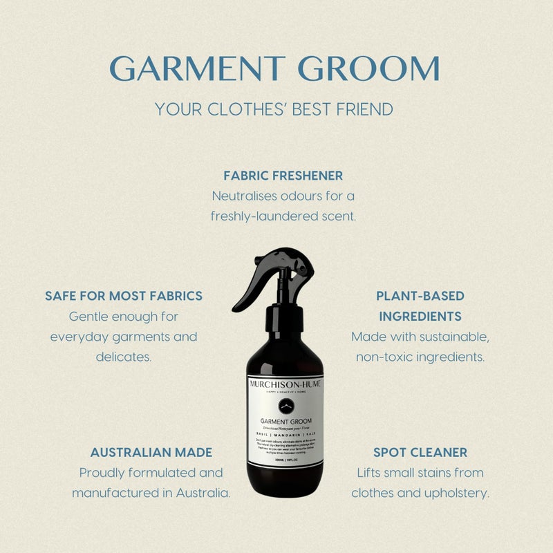 Murchison-Hume Garment Groom Fabric Freshener, Air Freshener, Odor Fighter, Laundry Treatment and Stain Remover, Rosewood Leaf & Lavender - Image 3