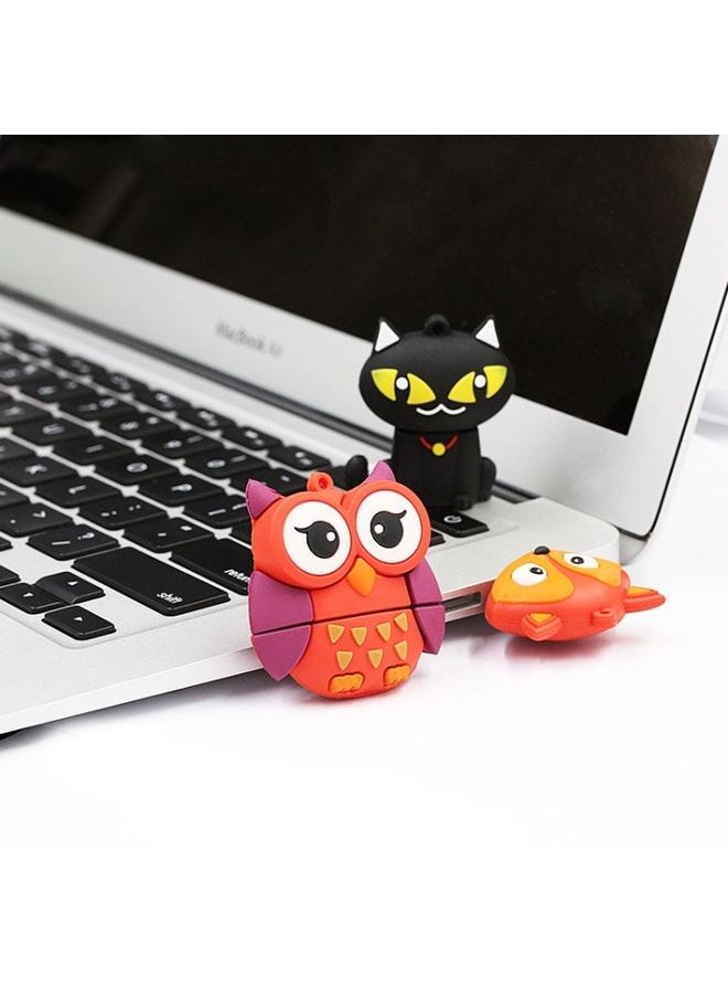 BURAQ MicroDrive 128GB USB 2.0 Creative Cute Owl U Disk  - Image 3