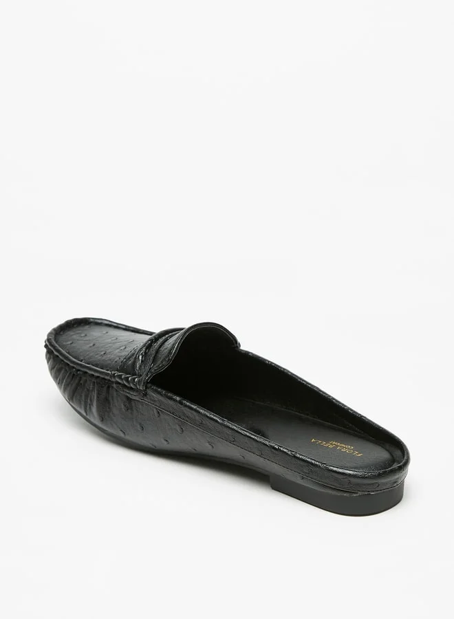 Flora Bella By Shoexpress Women's Textured Slip-On Mules