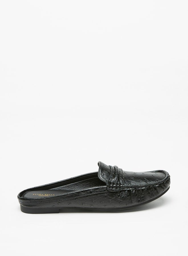 Flora Bella By Shoexpress Women's Textured Slip-On Mules  - Image 3