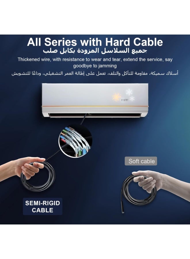 BlueFire Dual Lens Endoscope Camera 1080P HD Borescope - 5M Semi-Rigid Cable | Front & Side Camera | IP68 Waterproof Inspection Camera with LED Lights | USB-C with Lightning & Micro USB Adapters for Car, Pipe, Wall & Machinery - Image 4