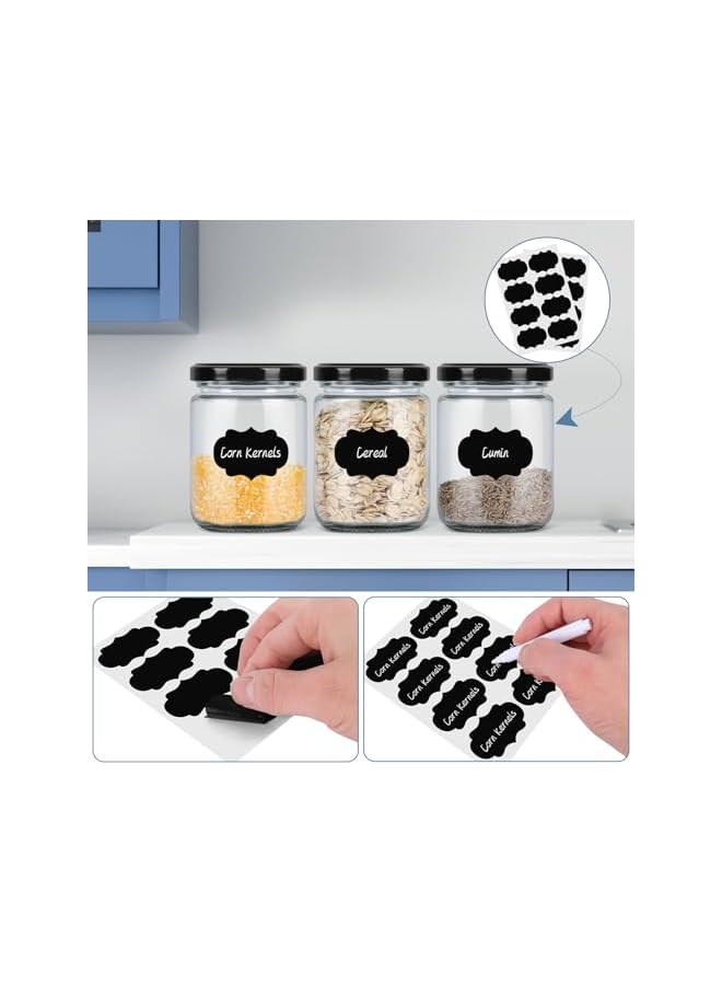 The Bros 12 Pack 8oz Glass Jars with Airtight Lids – Small Empty Jars for Candle Making, Spices, Honey, Jam, Candy, Cookies, Pudding, Yogurt, Dessert – Reusable Storage Containers for Kitchen - Image 5